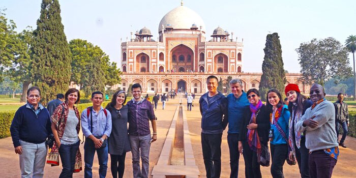 ACES students in front of the Taj Mahal